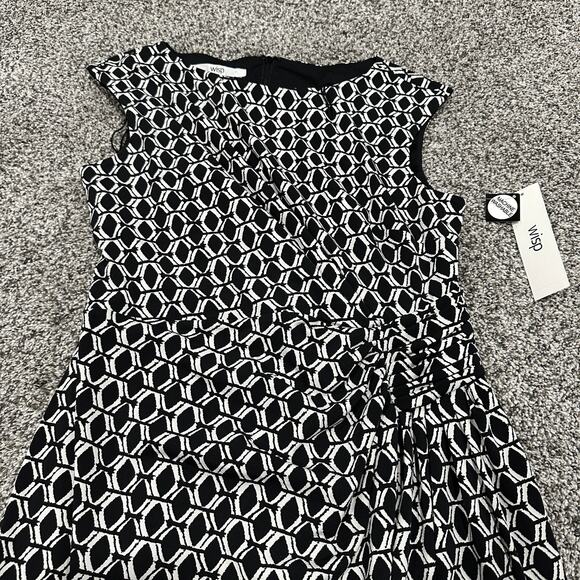 New with tags, WISP, Zipper, Black White Pattern Dress, Size 8 - Picture 3 of 10